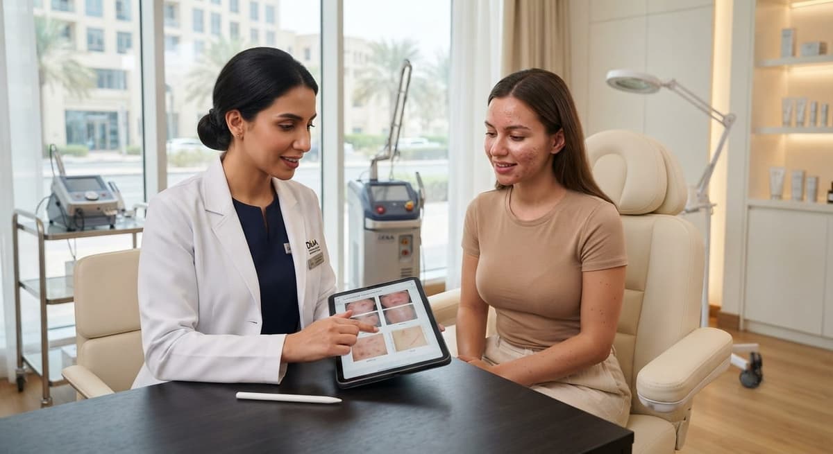 Acne scar treatment Dubai clinic interior RamaCare Polyclinic