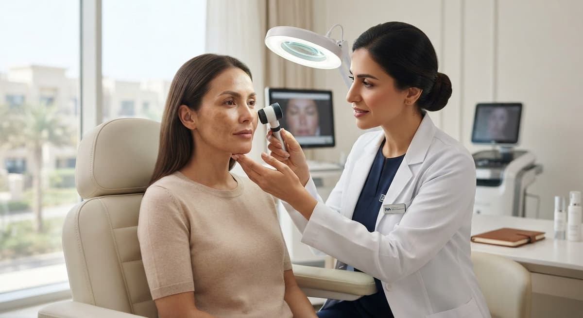 Melasma treatment Dubai — dermatologist consultation at RamaCare Polyclinic