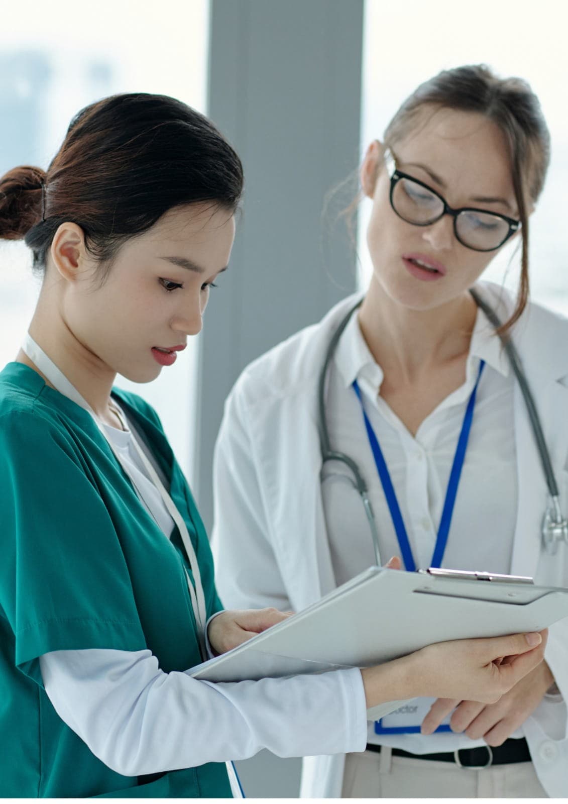 Doctor reviewing cholesterol test results with a patient, modern clinic interior, preventive healthcare focus, no text in image