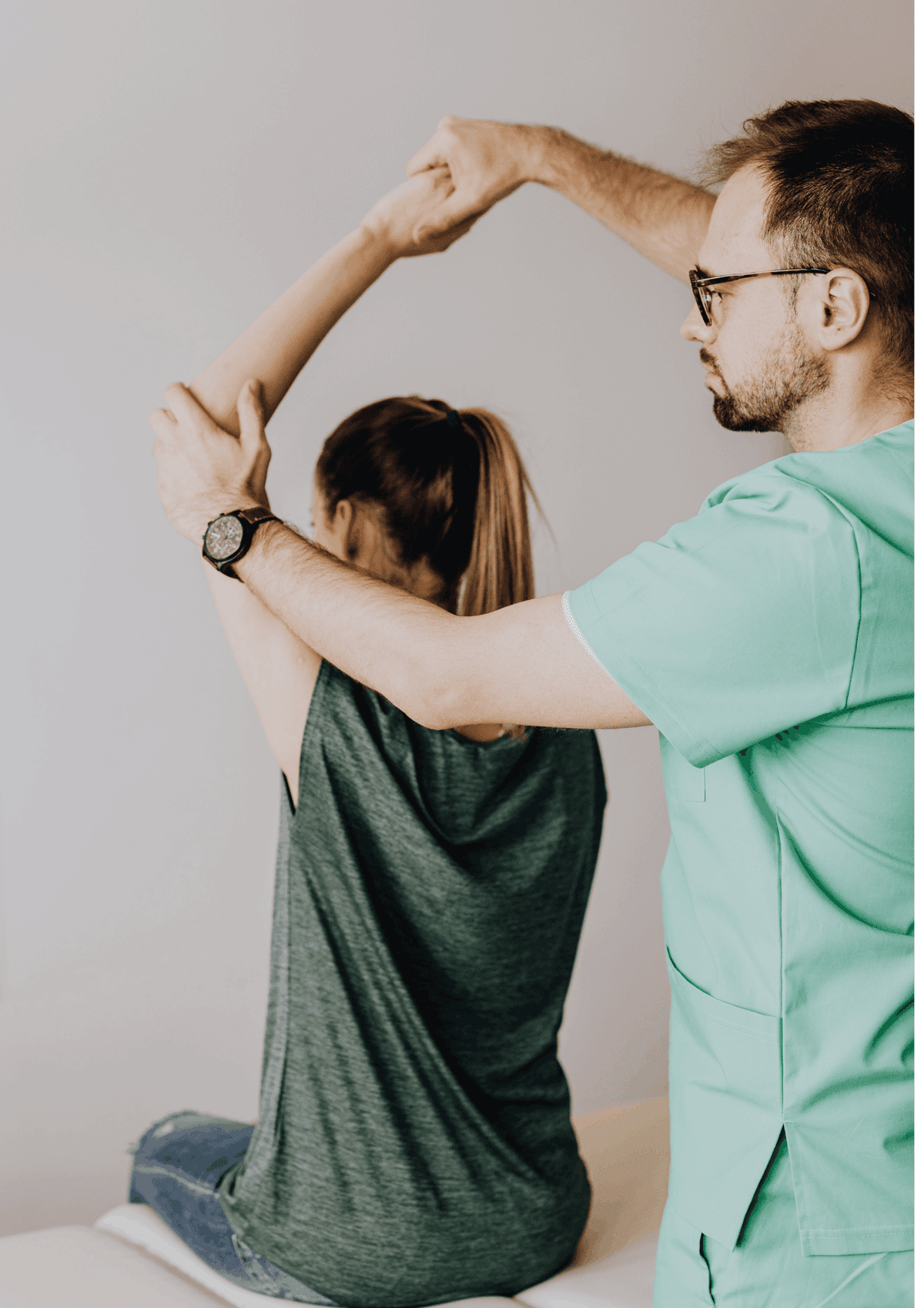 Physiotherapy session focused on pain relief, mobility improvement, and physical rehabilitation.