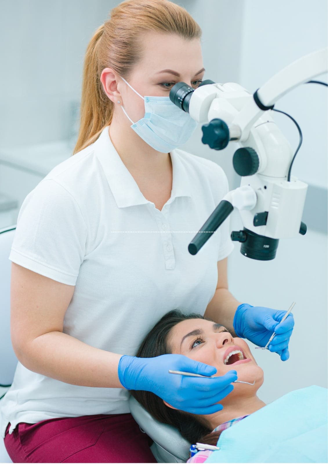Patient receiving safe and comfortable dental Treatment.