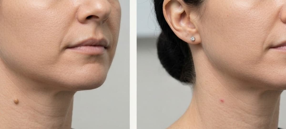 Skin tag removal before and after results in Dubai