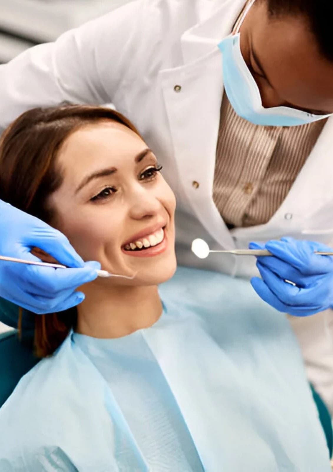 Tooth composite restoration used to repair damaged teeth and restore natural shape and function.